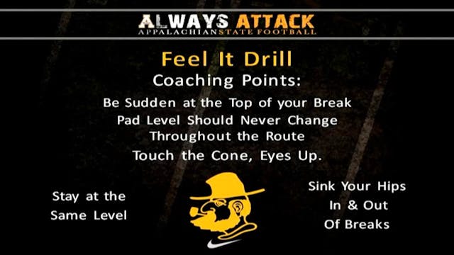 App State Wide Receiver Feel It Drill
