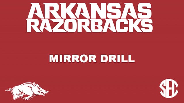 Arkansas WR Mirror Blocking Drills