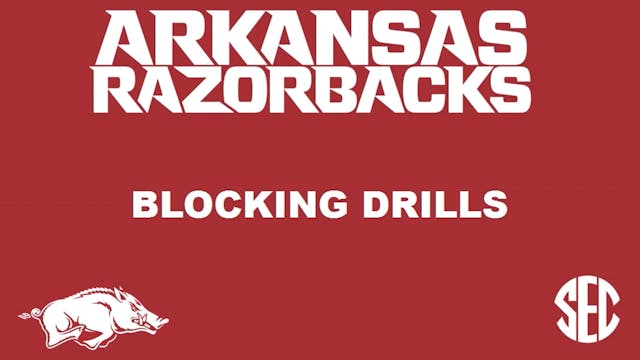 Arkansas WR Blocking Square Drill