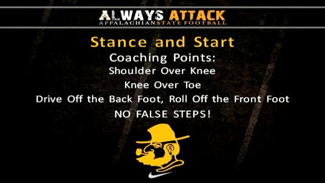 App State Wide Receiver Stance & Start