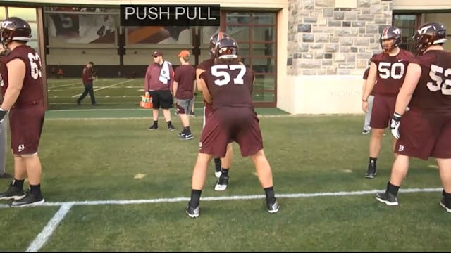 Virginia Tech OL Push Pull Drill
