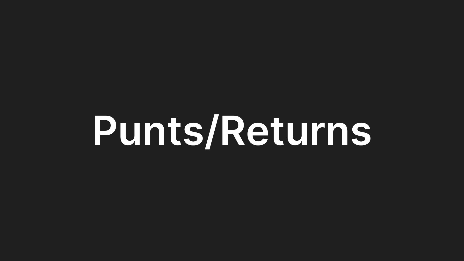 Punts/Returns