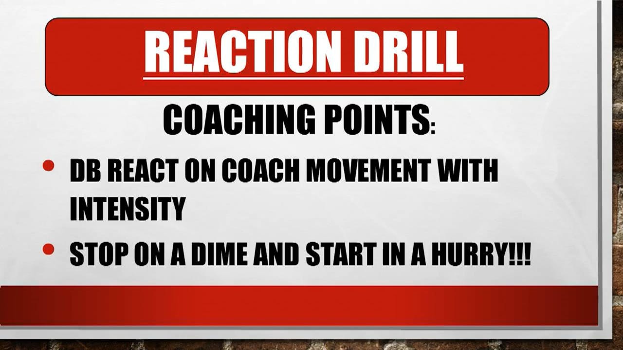 Austin Peay DB Reaction Drill Tape PreSnap Video Library