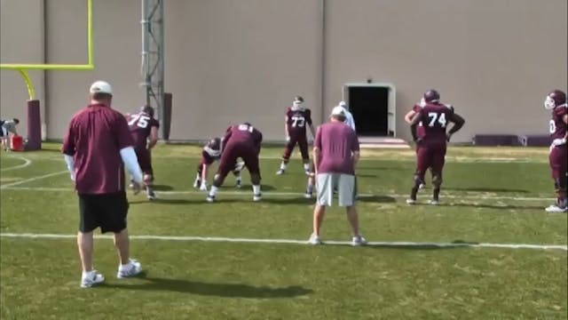 Texas A&M OL Zone Concepts Drill