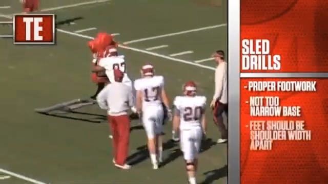 Alabama Tight End - Sled Drill