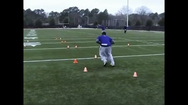 Lincoln Riley (ECU) Cone Drill WR Dri...