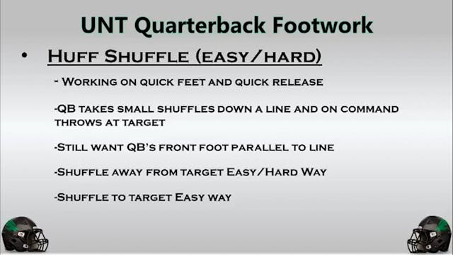 Graham Harrell QB Footwork Huff Shuffle