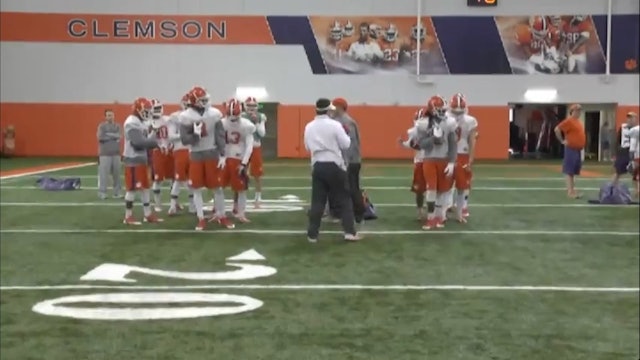 Clemson WR Ball Security in Warmups