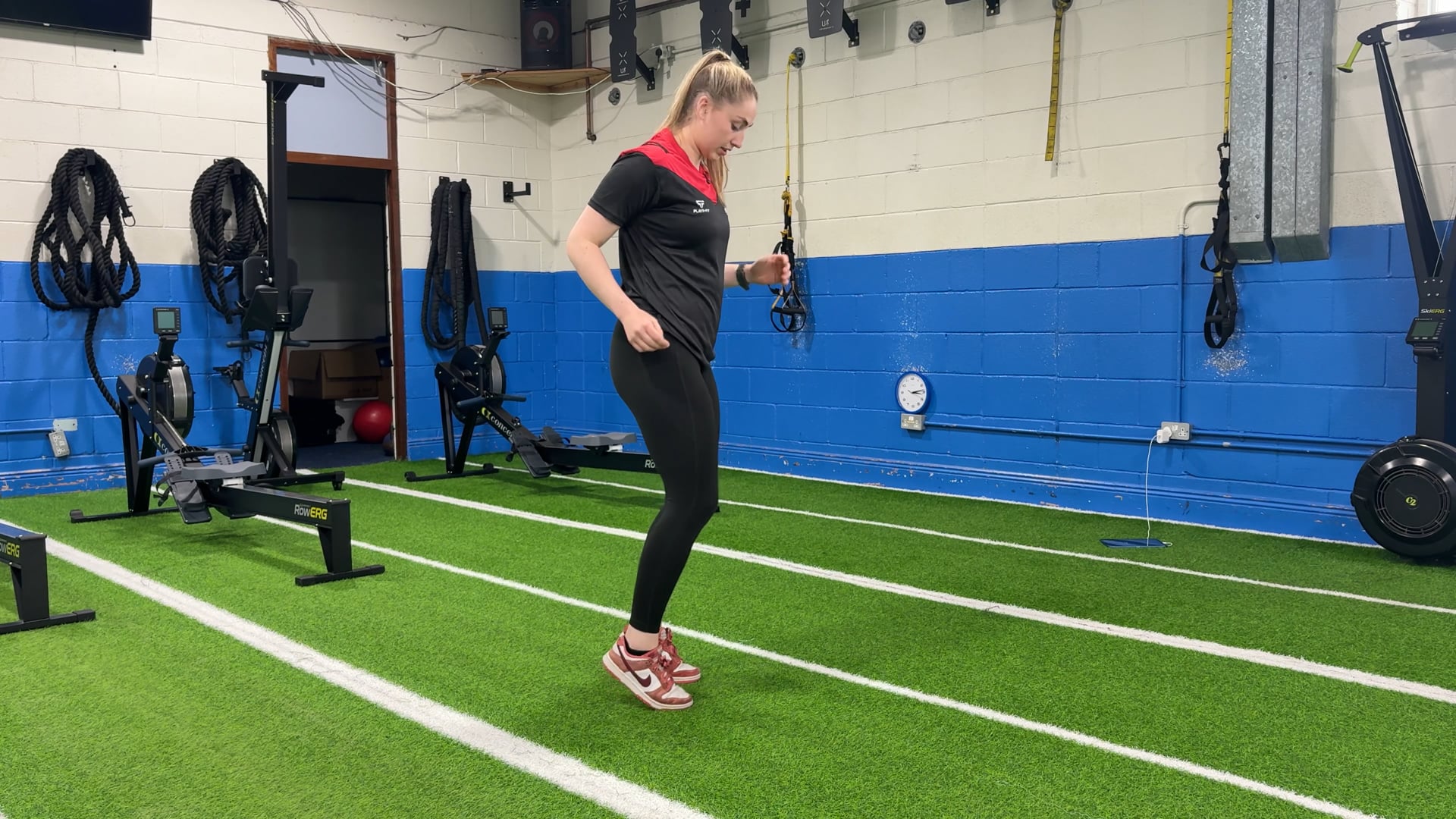 Heel Elevated Balance Squat