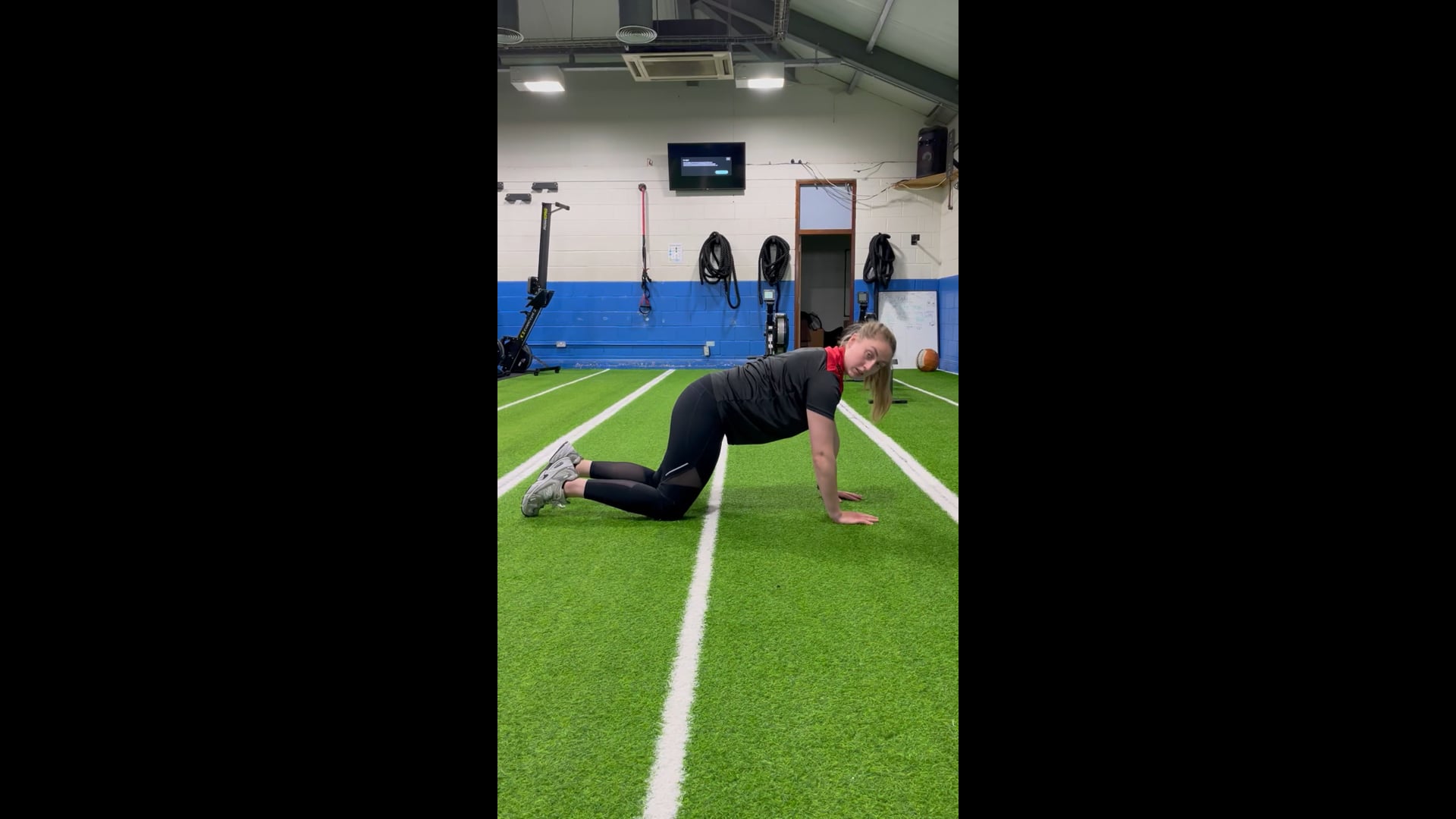 Push up hold on Knees