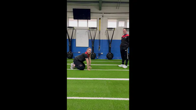 Partner Game - Bear Crawl Ankle Taps