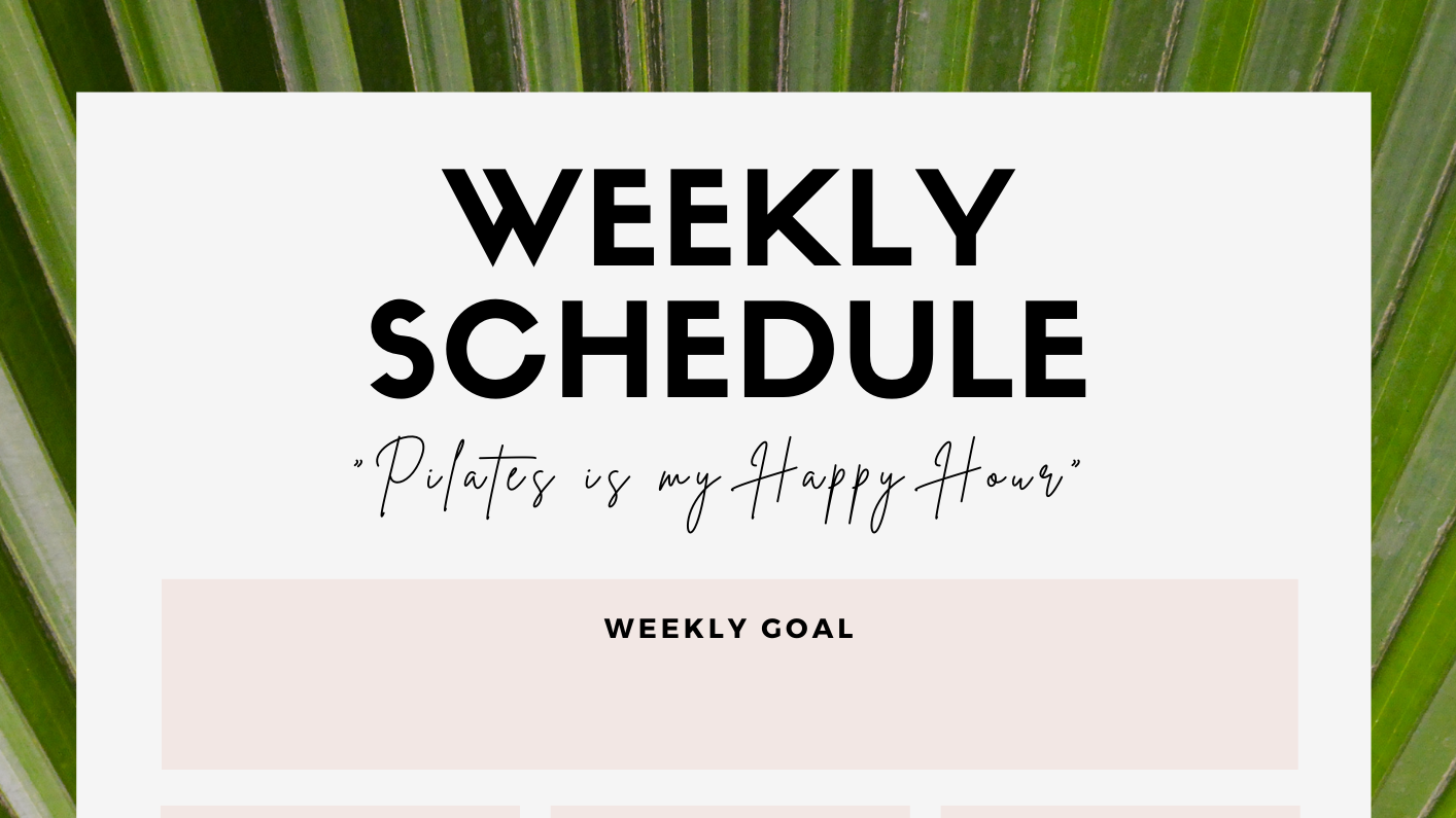 The Core Collection Weekly Schedule 