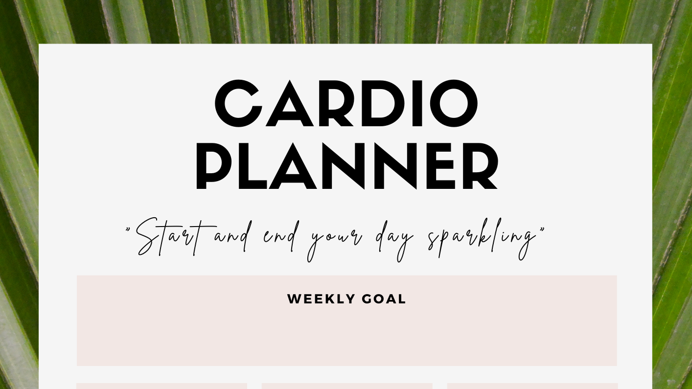 The Core Collection Cardio Planner 