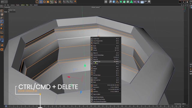 Cleaning Up The Model Using Edge Dissolve