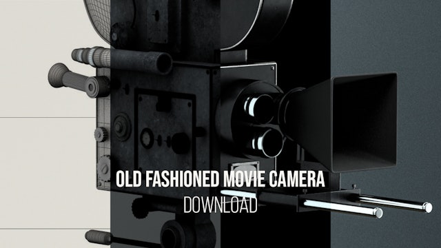 Old Fashioned Movie Camera 3D-Model