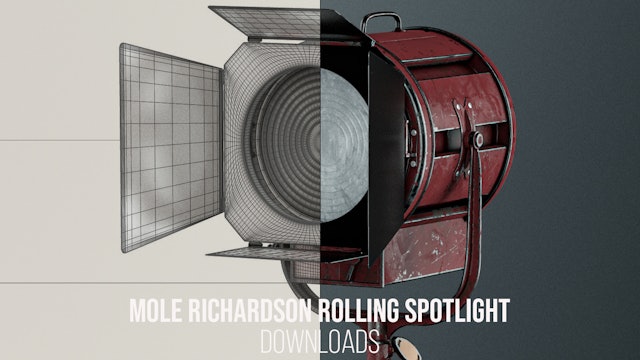Mole Richardson Rolling Spotlight 3D-Model