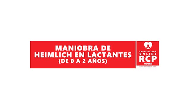 Maniobra de Heimlich en Lactantes