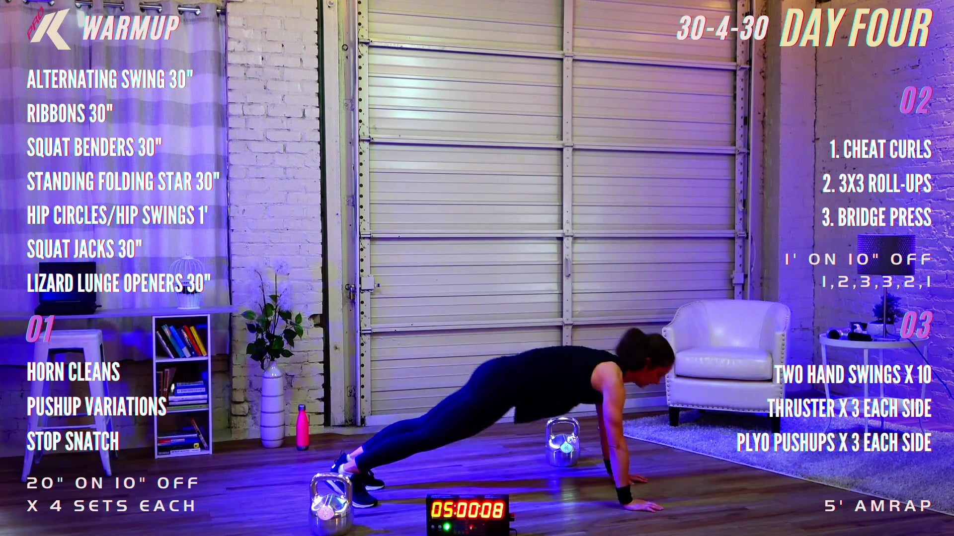 Day 4 - Chest, Back, Biceps (30-4-30)