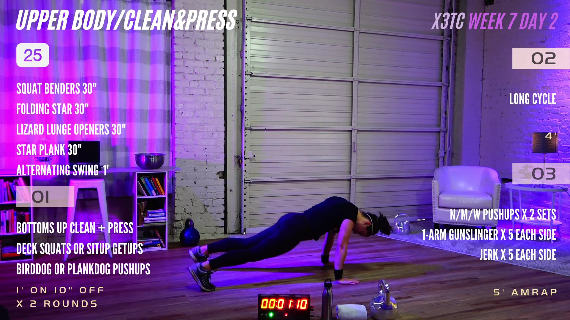 Week 7 Day 2 - Upper Body/Clean & Press (Triple Threat)