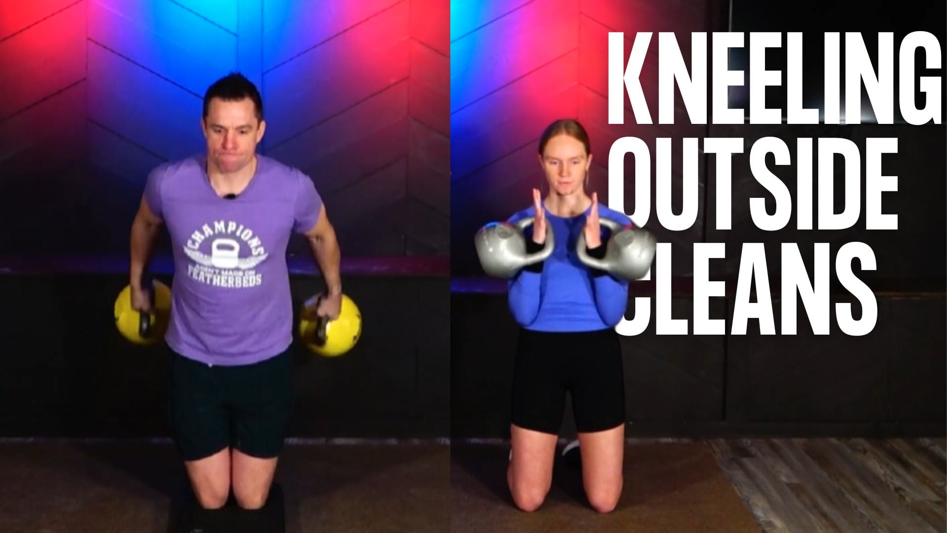 Kneeling outside cleans