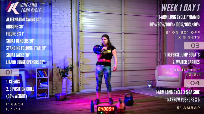 Week 1 Day 1 (One-Arm Long Cycle)