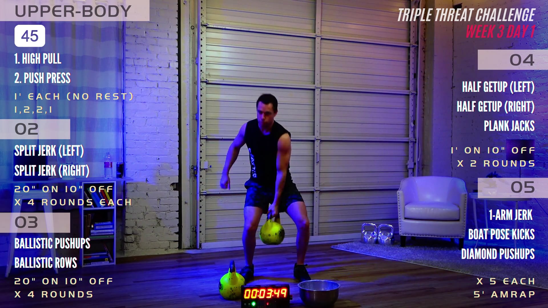 Week 3 Day 1 - Upper Body/Jerk (Triple Threat)