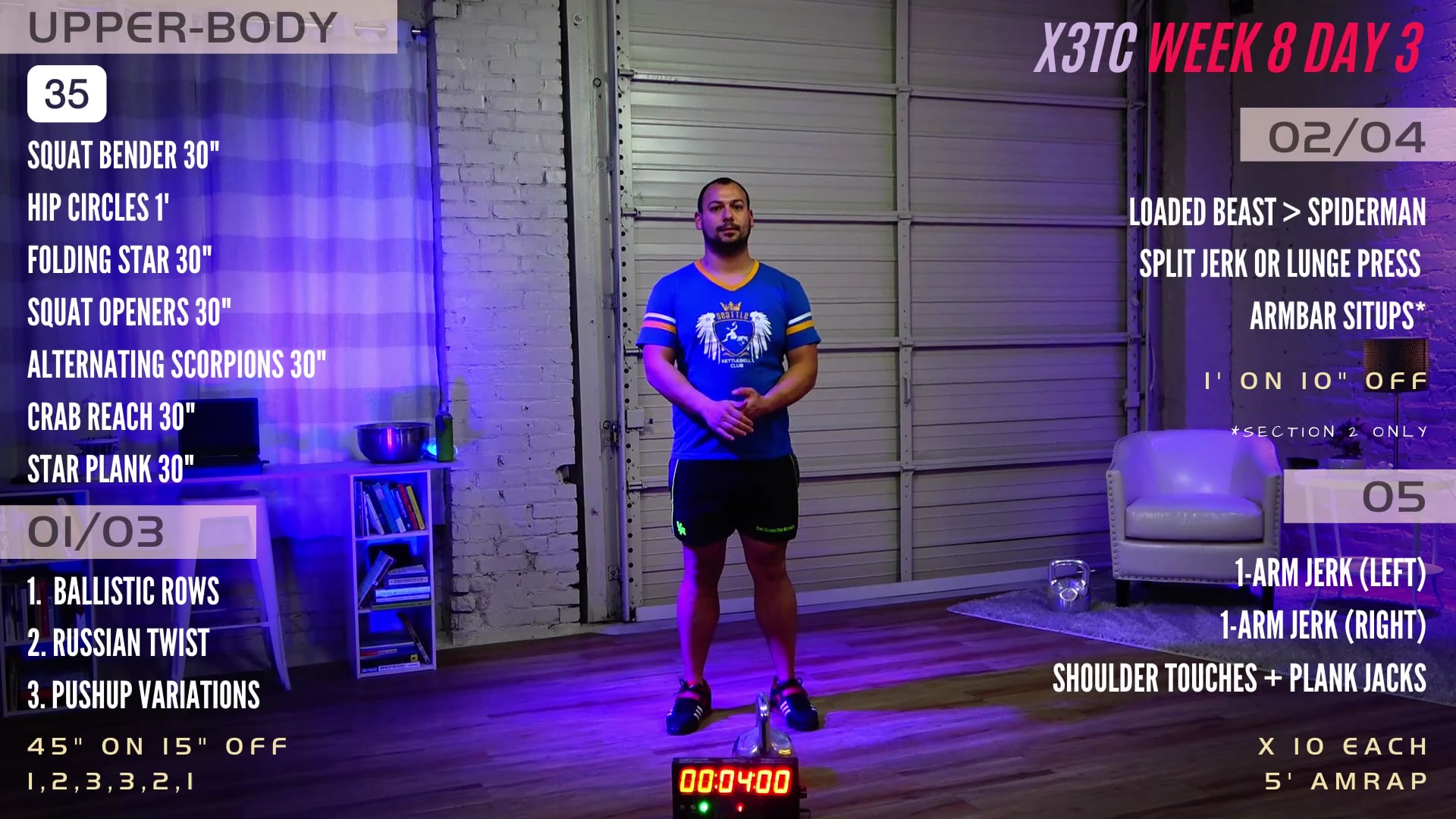 Week 8 Day 3 - Upper Body/Jerk (Triple Threat)