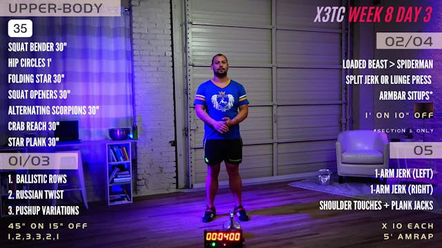 Week 8 Day 3 - Upper Body/Jerk (Tripl...