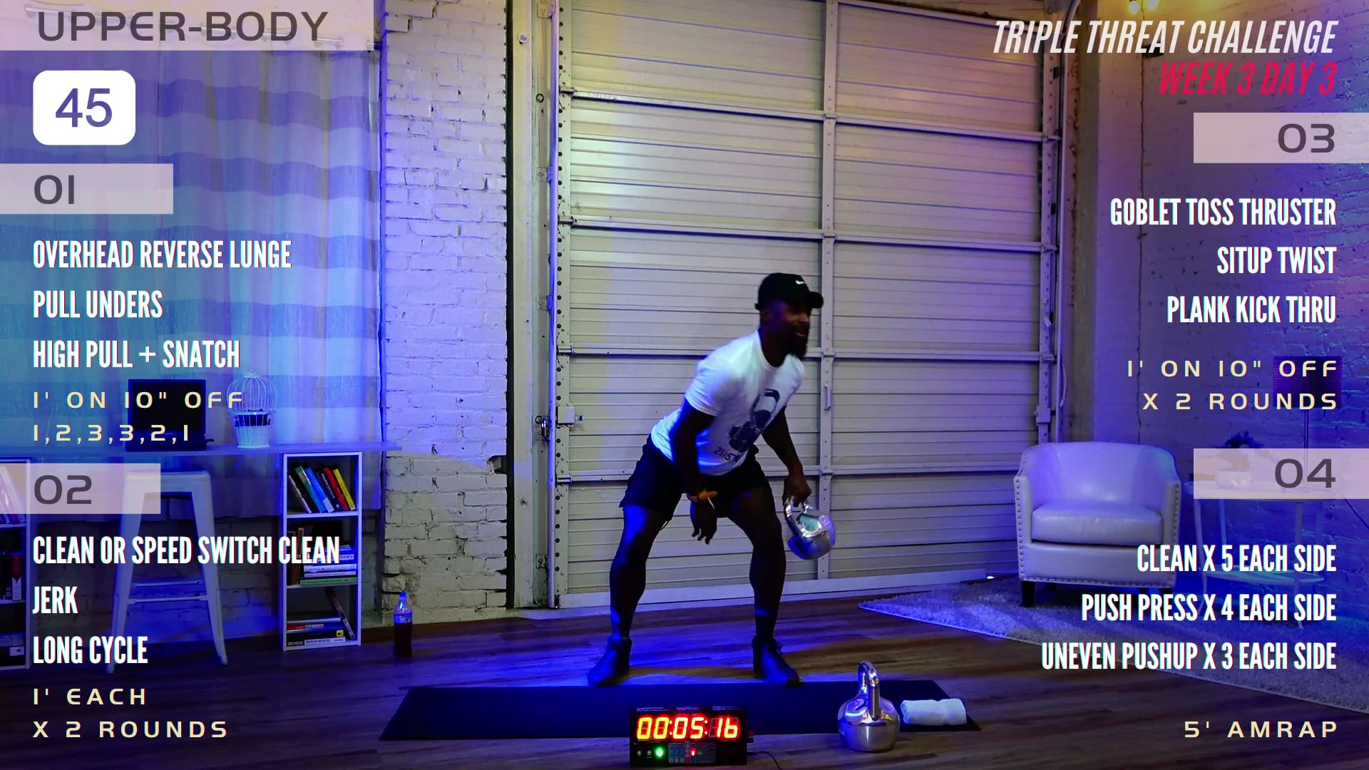 Week 3 Day 3 - Upper Body/Clean & Press (Triple Threat)