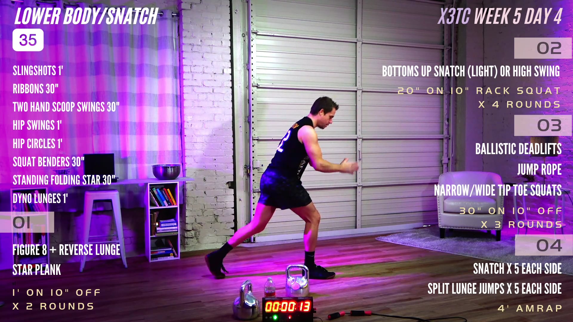 Week 5 Day 4 - Lower Body/Snatch (Triple Threat)