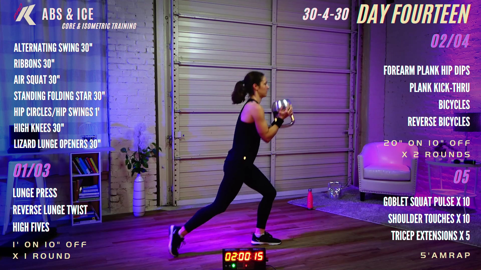 Day 14 - Abs & Ice (30-4-30)