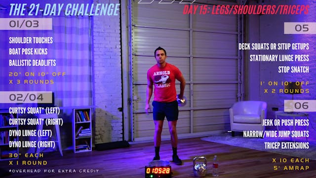 Day 15 - Legs, Shoulders, Triceps