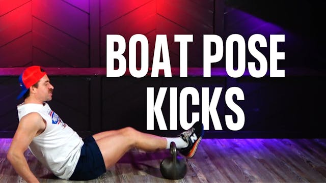 Boat Pose Kicks
