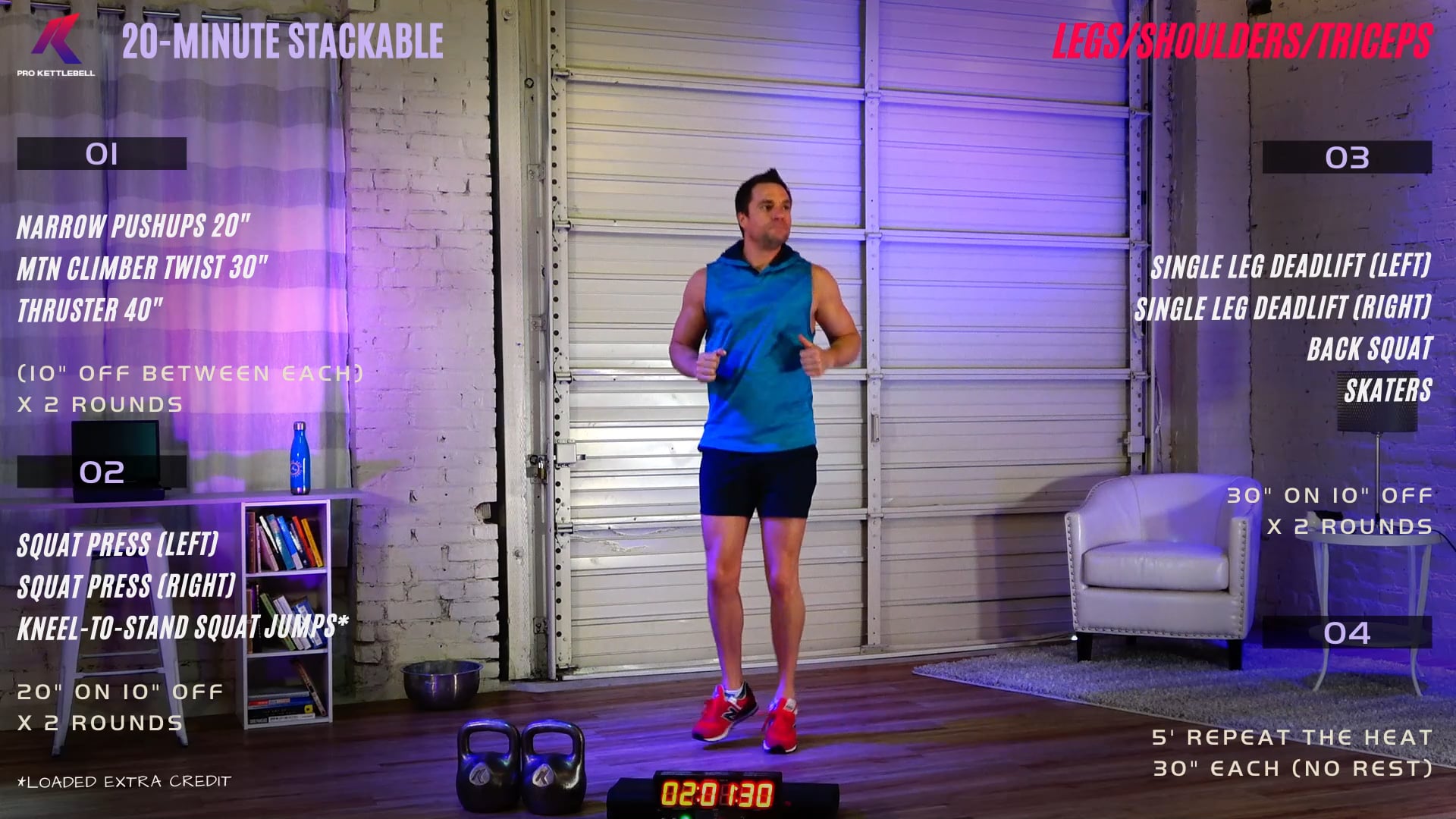 20-Min Legs, Shoulders, Triceps #1 (Stackable)