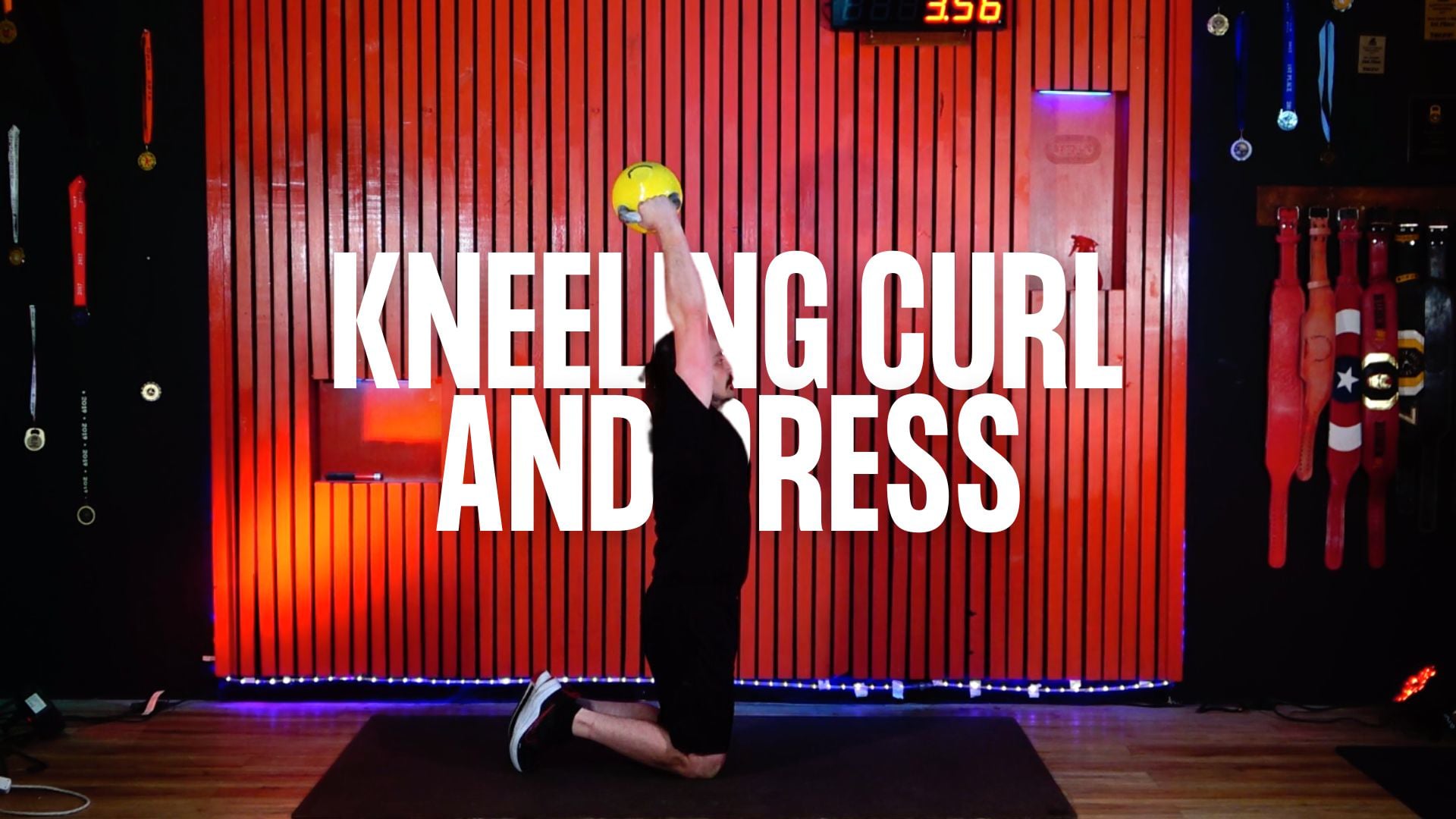 Kneeling Curl and Press