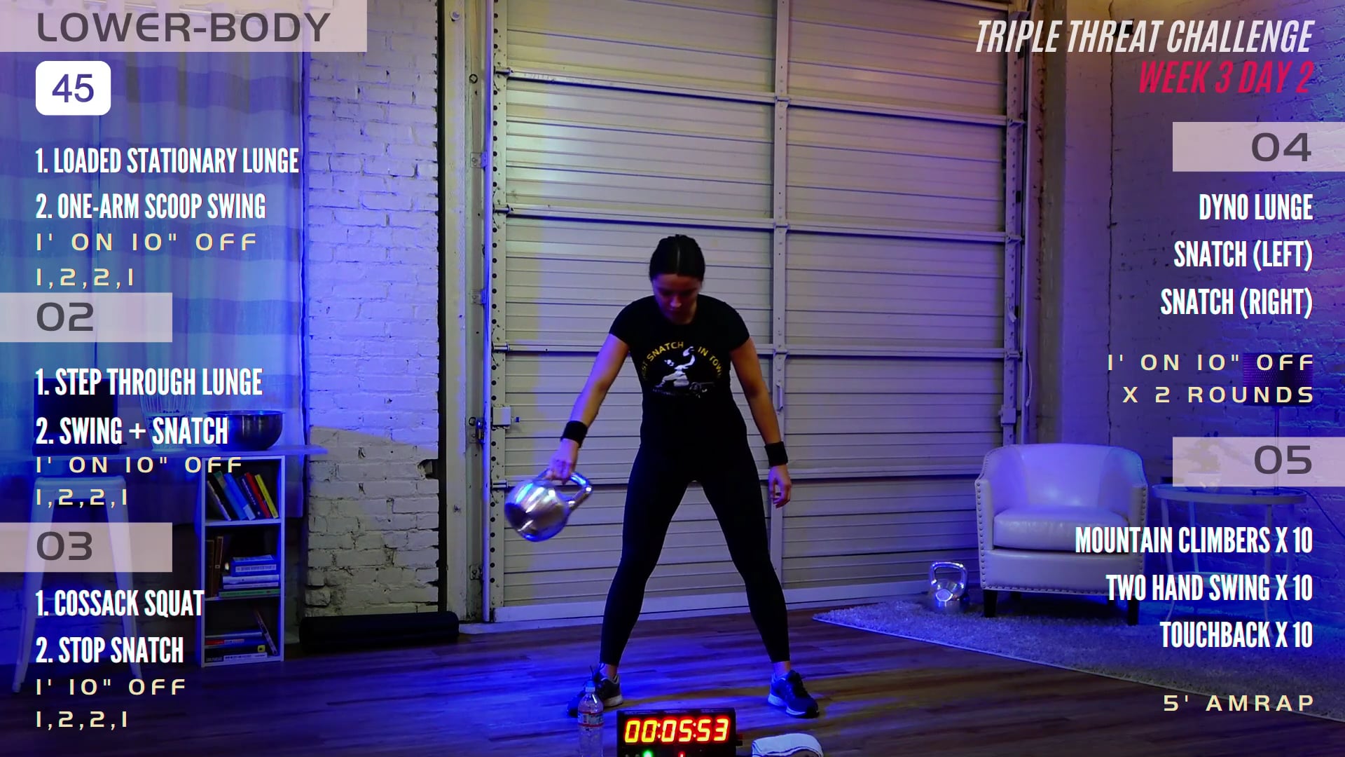 Week 3 Day 2 - Lower Body/Snatch (Triple Threat)