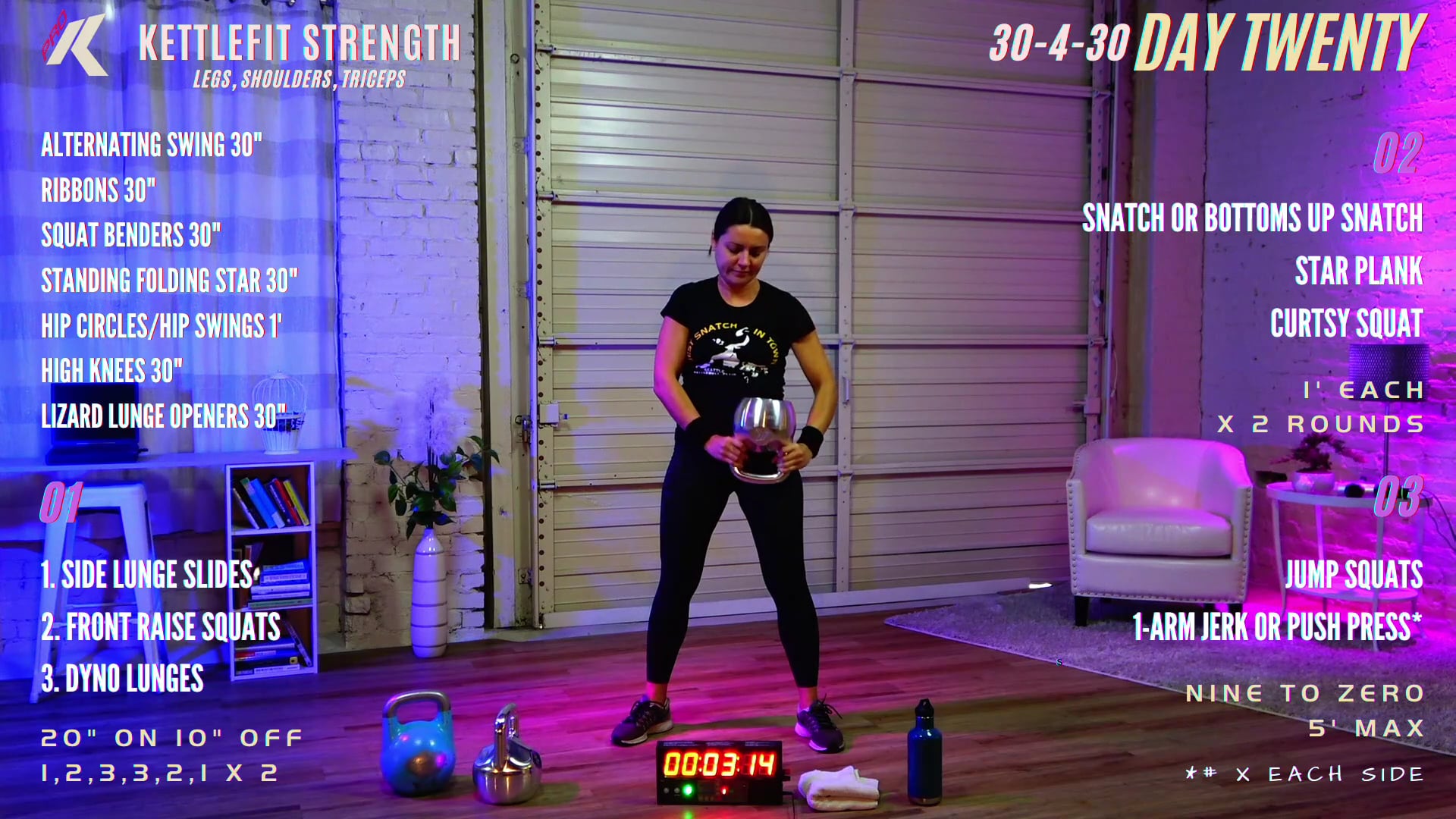 Day 20 - Legs, Shoulders, Triceps (30-4-30)