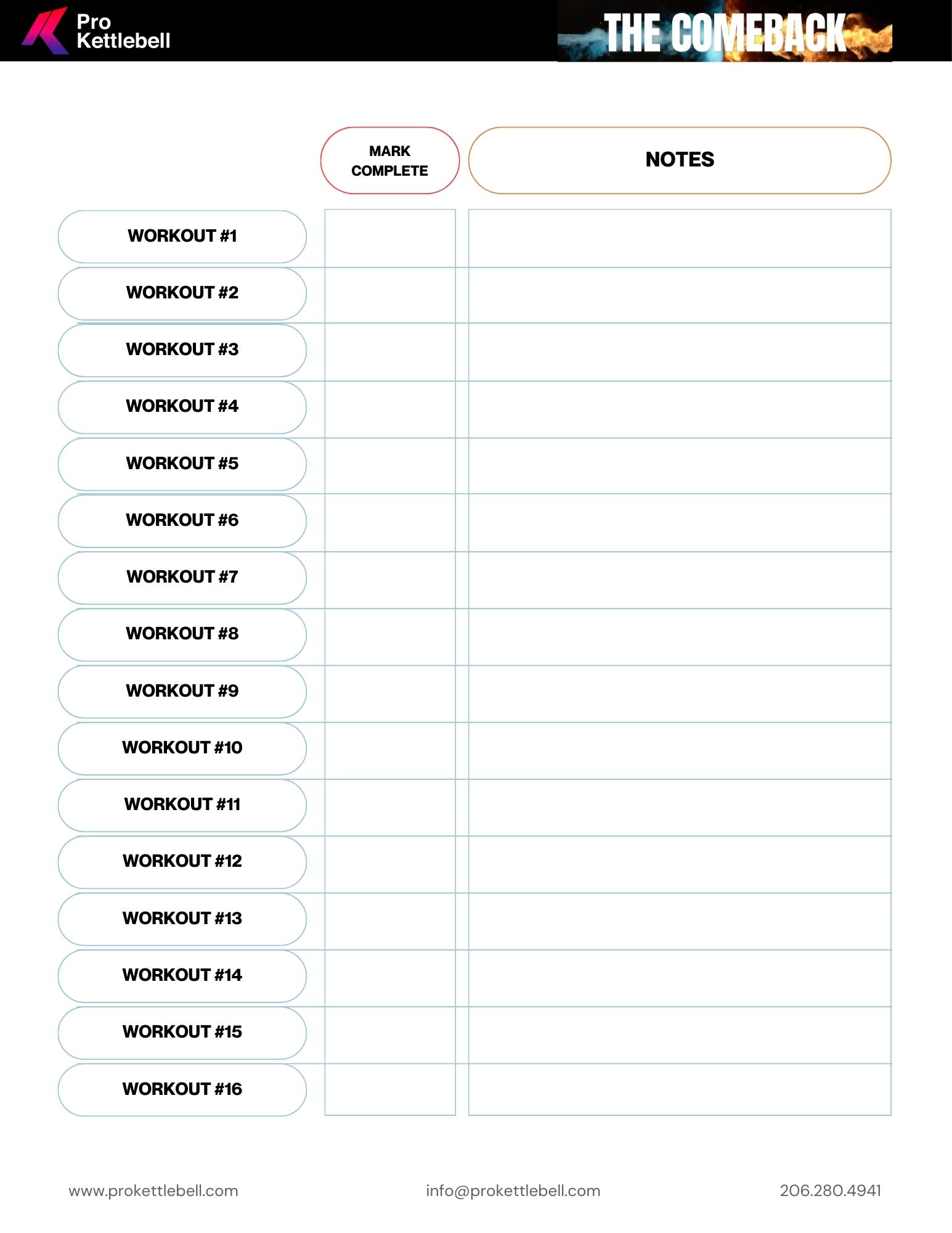 Program Checklist Printable PDF