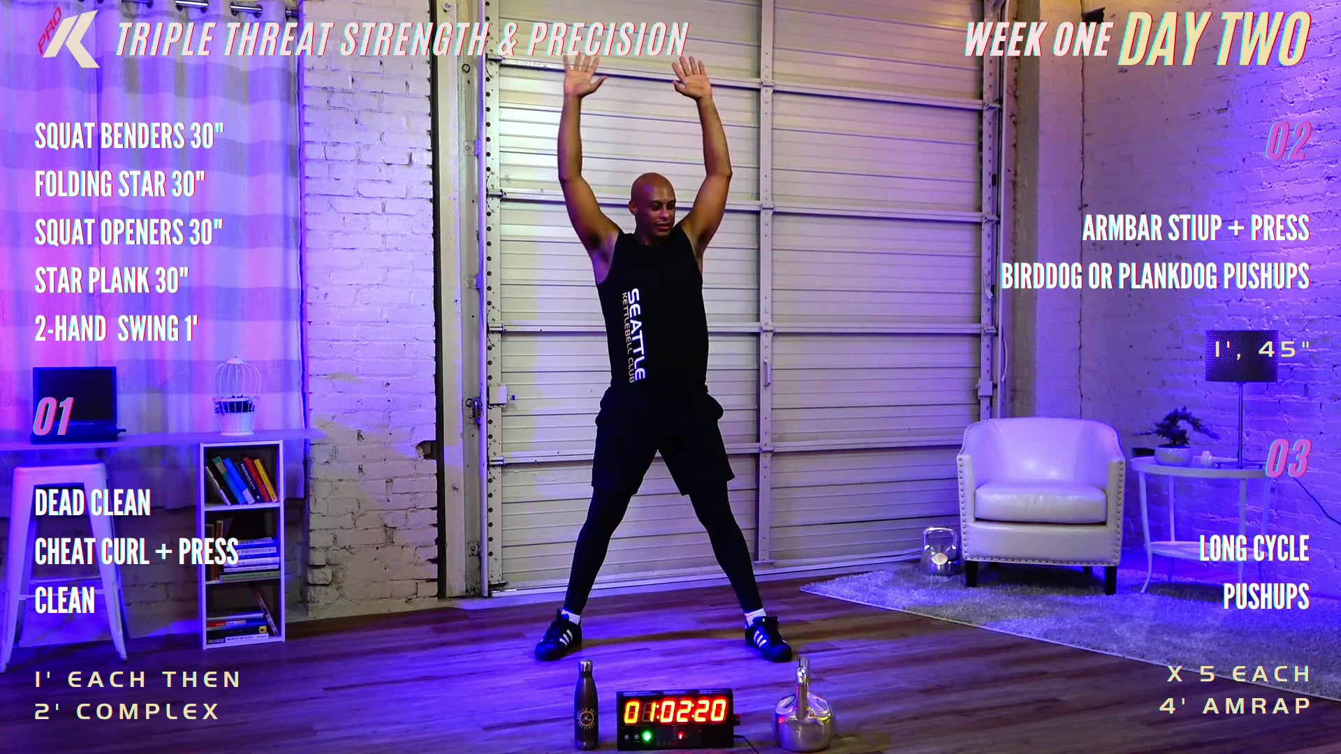 Week 1 Day 2 - Upper Body/Clean & Press (Triple Threat)