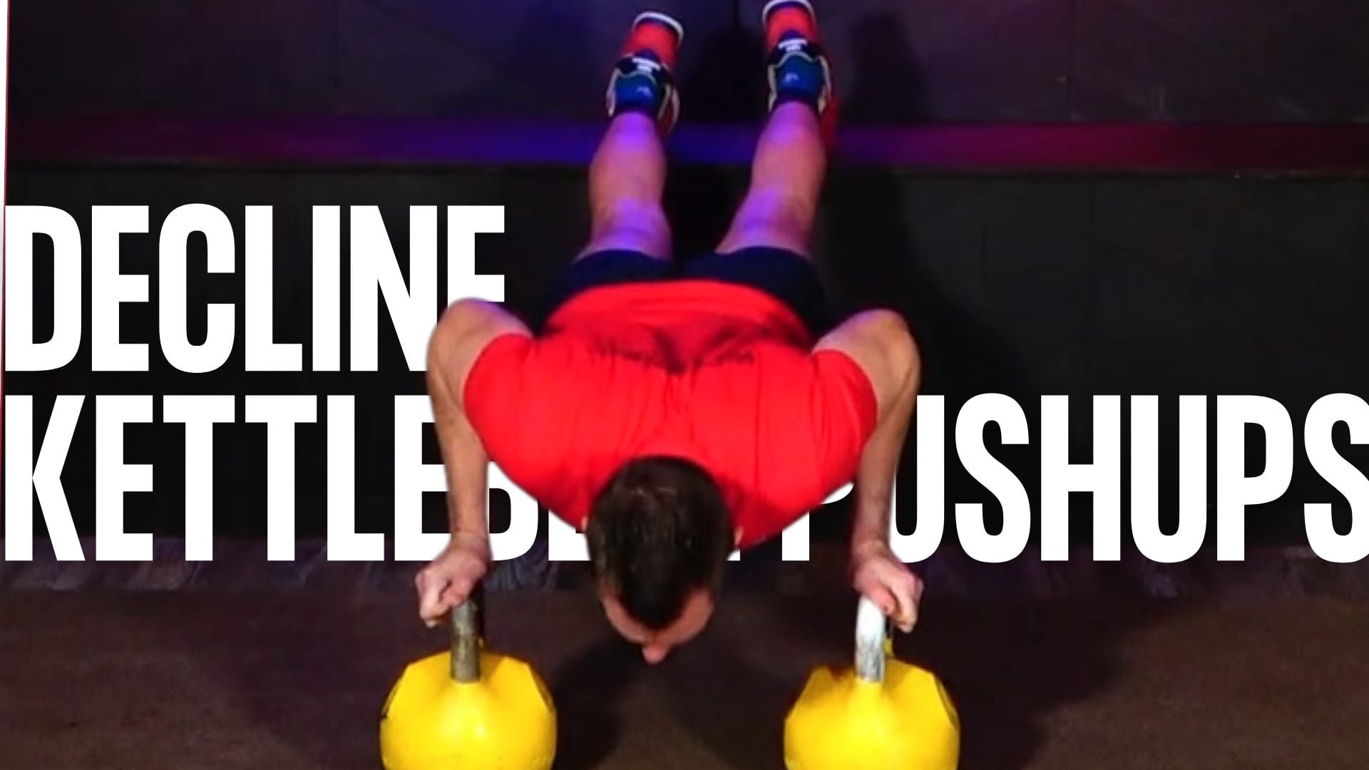 Decline kettlebell pushps