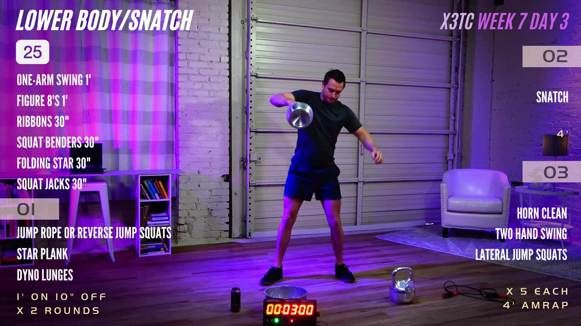 Week 7 Day 3 - Lower Body/Snatch (Triple Threat)