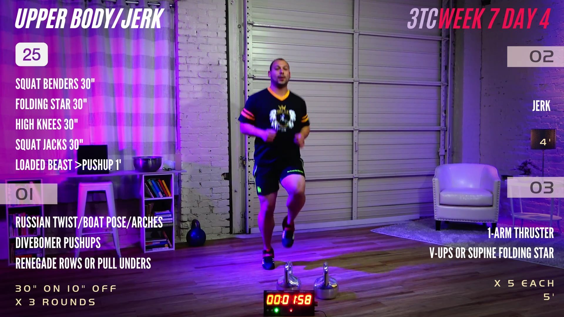 Week 7 Day 4 - Upper Body/Jerk (Triple Threat)