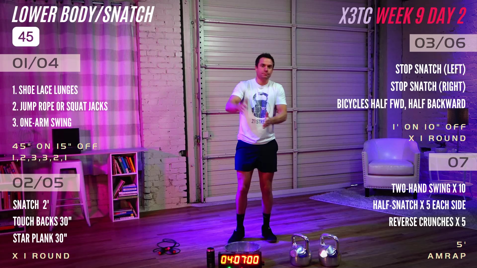 Week 9 Day 2 - Lower Body/Snatch (Triple Threat)