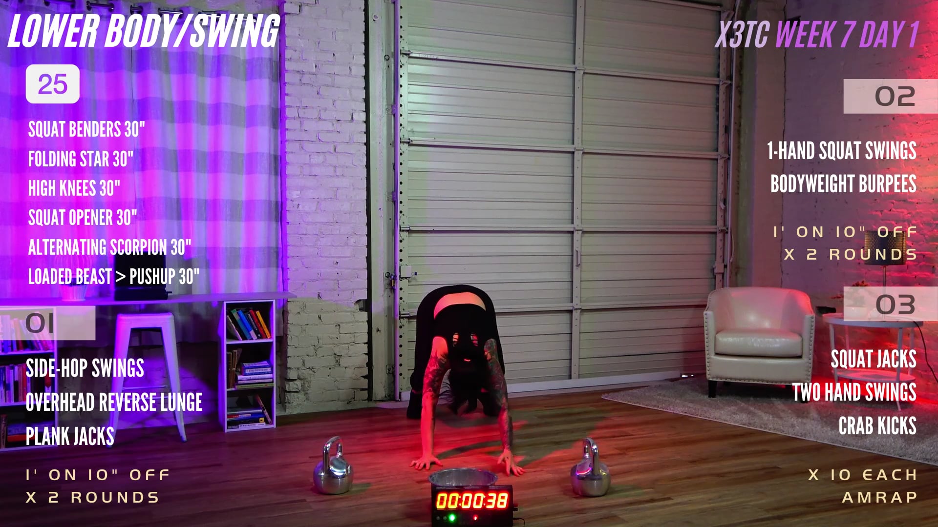 Week 7 Day 1 - Lower Body/Swing (Triple Threat)