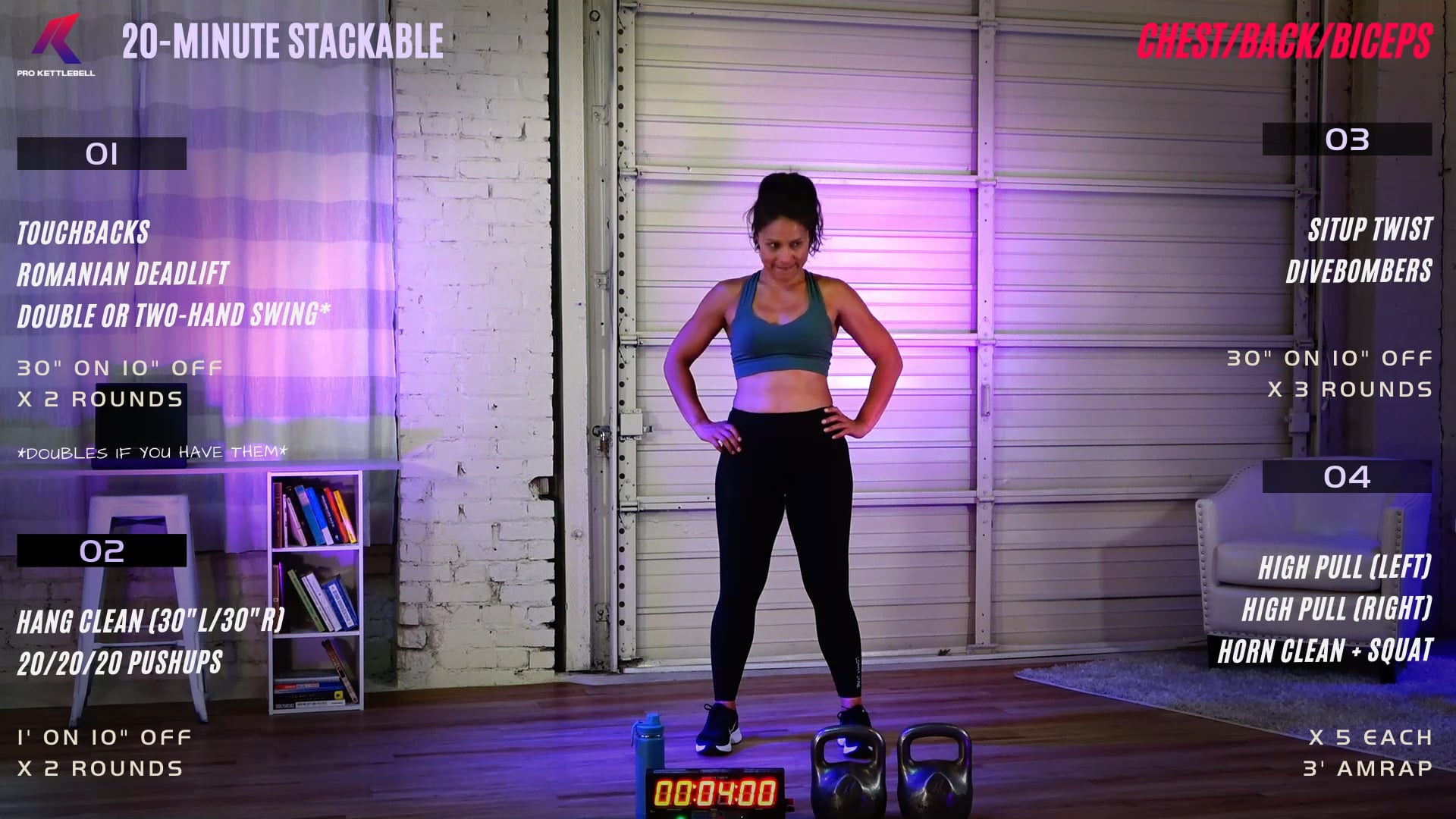 20-Min Chest, Back, Bicep #1 (Stackable)