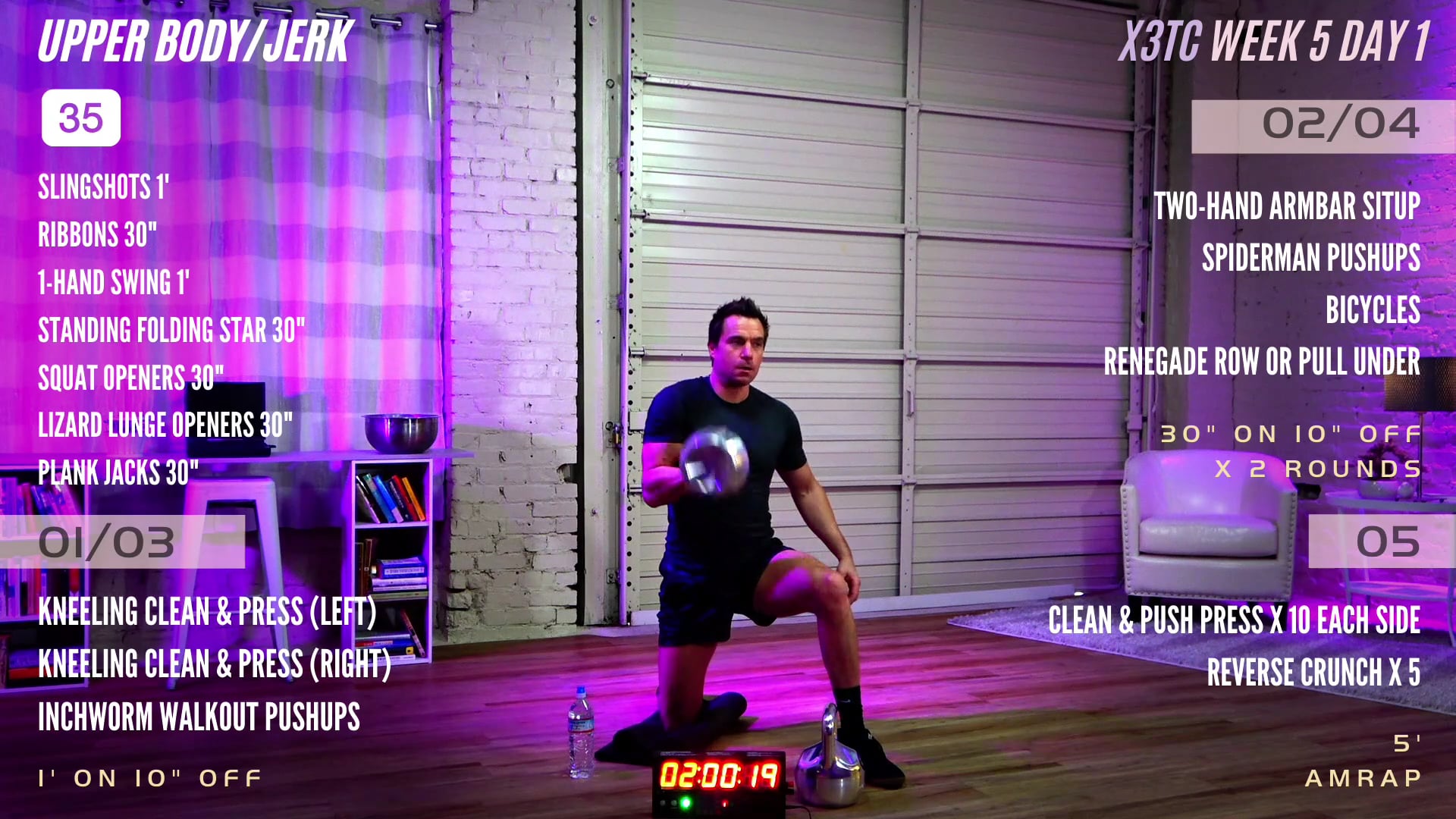 Week 5 Day 1 - Upper Body/Clean & Press (Triple Threat)