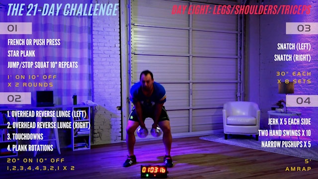 Day 8 -  Legs, Shoulders, Triceps