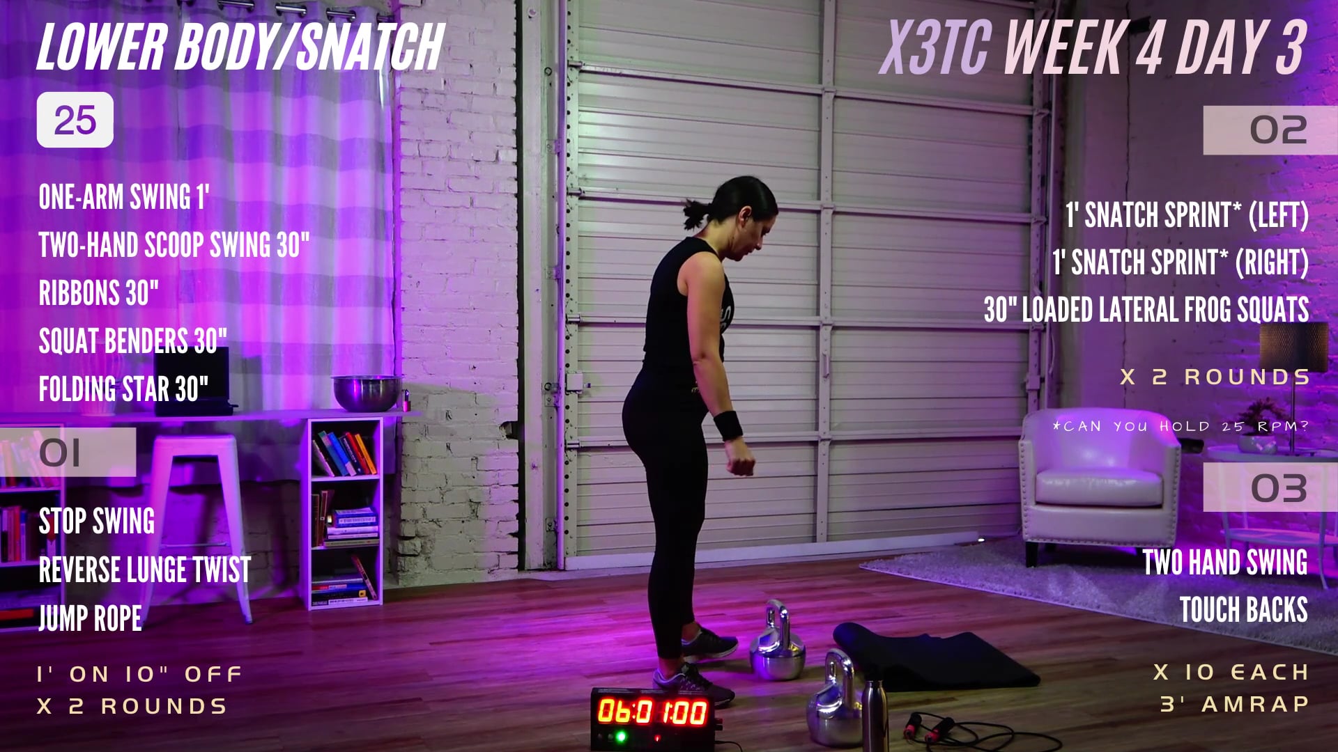 Week 4 Day 3 - Lower Body/Snatch (Triple Threat)