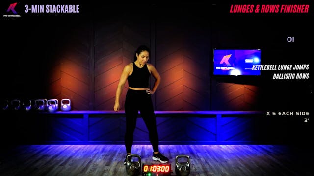 3-Min Lunges & Rows Finisher (Stackable)