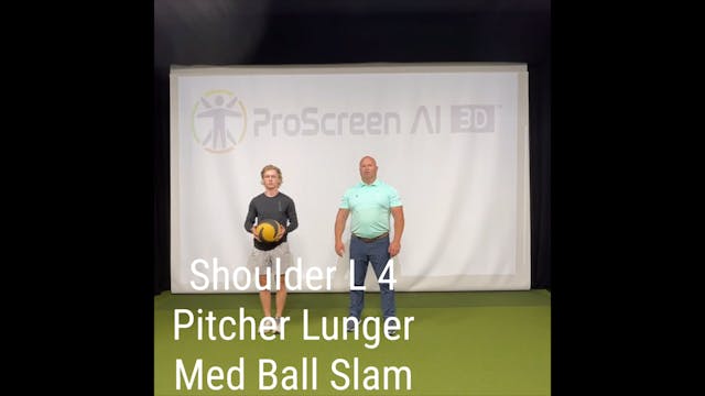 L4 - Shoulder - Pitcher Lunge Medball...